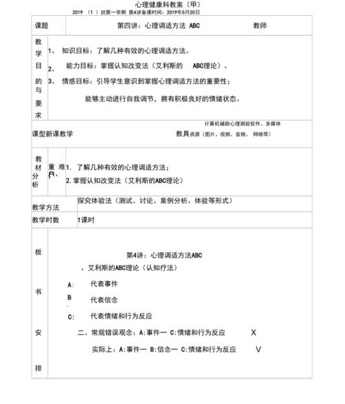 就业心理调适教案