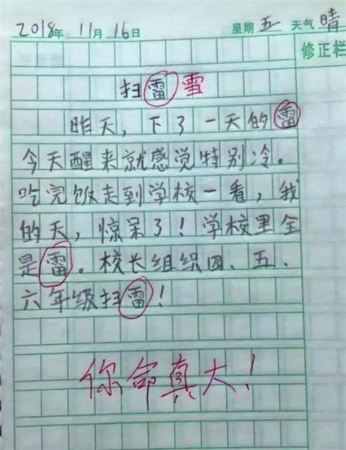 小学简单的搞笑作文,小学生搞笑作文 小学生作文 